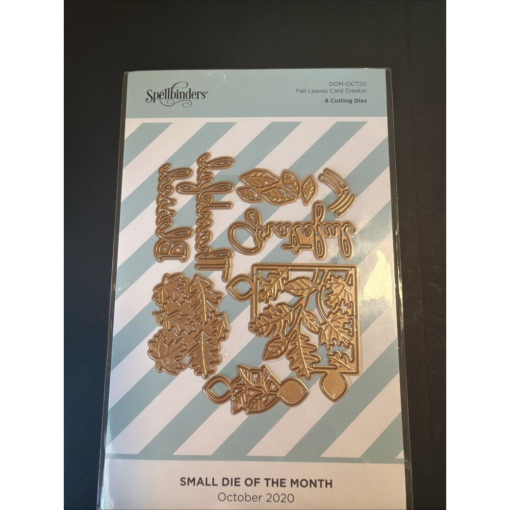 spellbinders dies of the month October 2020 Small Leaves grateful